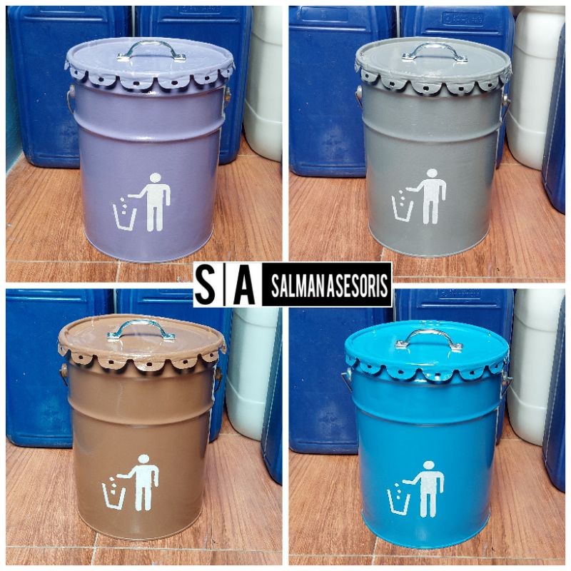 Tong Ember Kaleng 20 Liter / 25kg Tempat Bakar Sampah