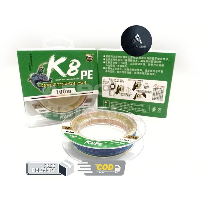 Senar PE Orca K8 multicolor 100 m - 0.08