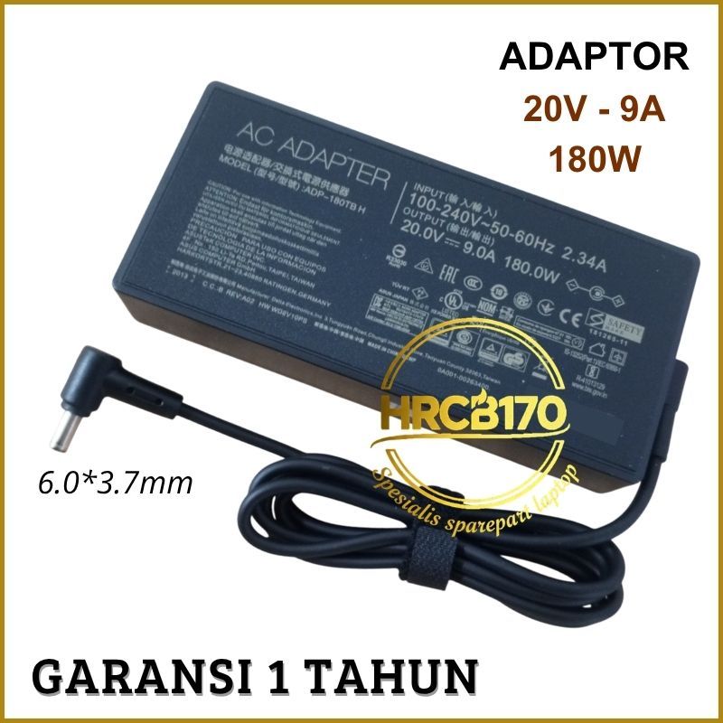 Charger Adaptor Laptop ASUS ROG 15 GX550LXS RTX2080 Series 20V-9A LOGO -HRCB