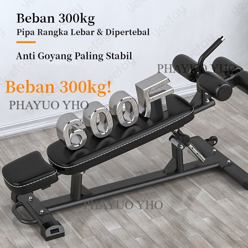 Bangku Fitness Adjustable Bench Multifungsi Kursi Olahraga Sit Up Bench Press Alat Latihan Perut Gym