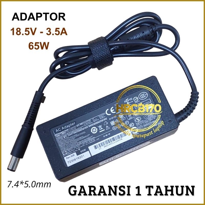 Adaptor Charger Laptop HP Compaq CQ430 CQ431 420 430 431 435 65W -HRCB