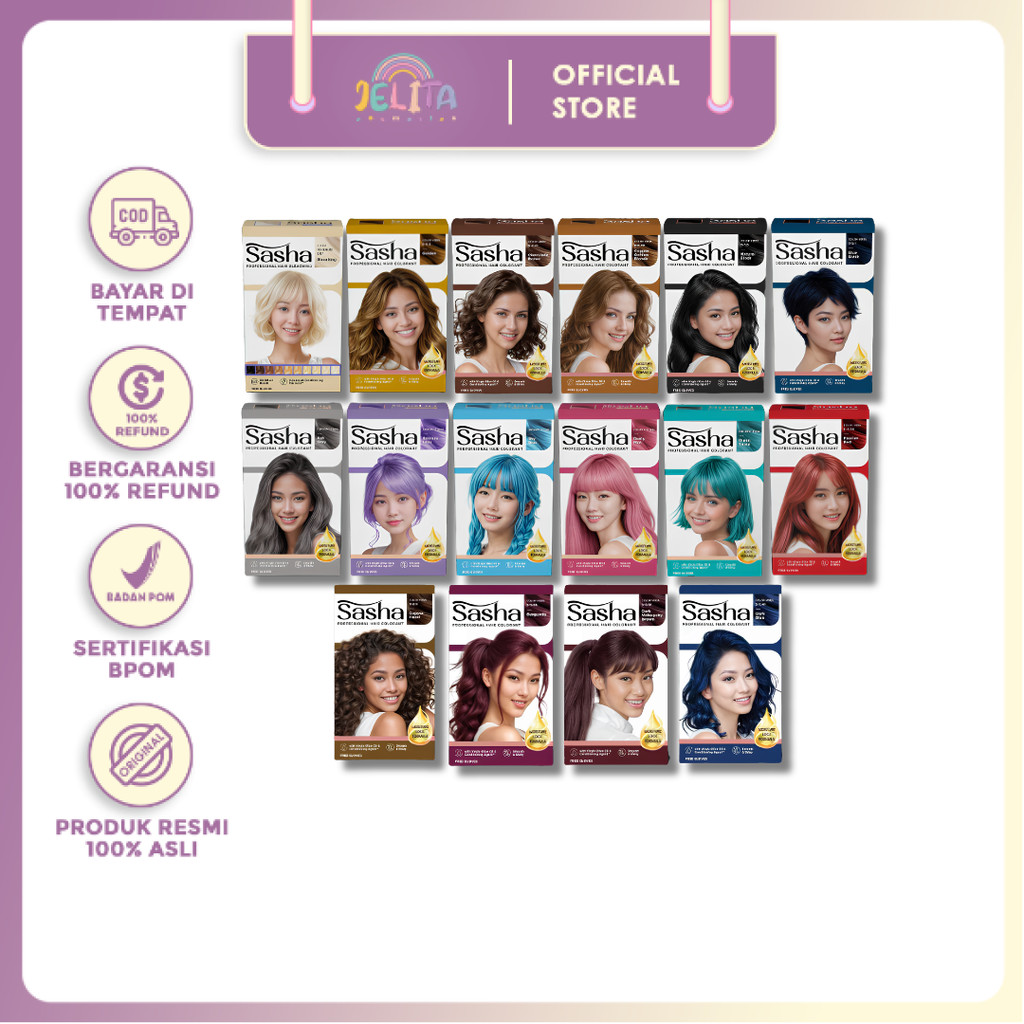 JBH - Sasha Professional Hair Colorant/Bleaching Box 25gr
