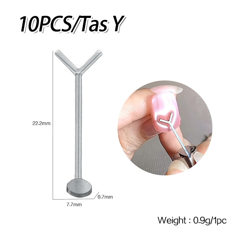 10PCS/Tas Magnet Cat Eye Y / Magnet Cat Eye Love Hati / Kawat Magnet Y Besi Tahan Lama / Alat Maniku