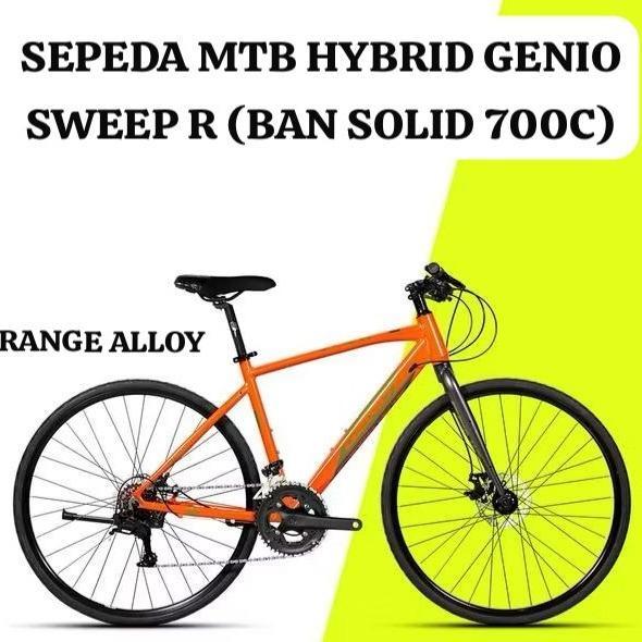 Sepeda Road Bike MTB HYBRID 700C GENIO SWEEP R Alloy - Orange