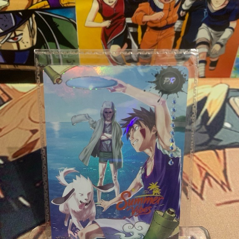 Kartu Naruto Promo Kiba Inuzuka Shino Aburame NR-PR-055 Kayou Summer Vibes