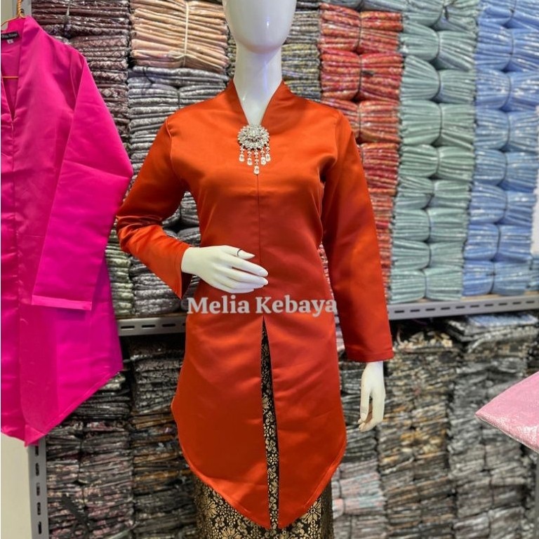 New Rohmah Kebaya - Setelan Kebaya Tafeta Tunik Melayu / Kebaya Tafeta Busui jumbo / Kebaya Modern /