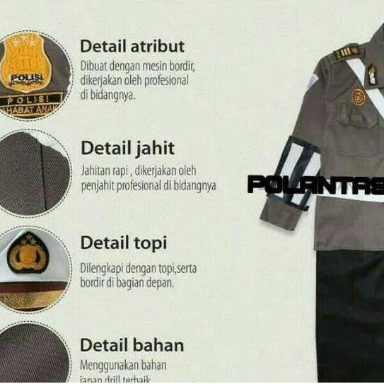baju profesi polisi anak seragam polisi anak kostum polisi kecil baju loreng anak LM