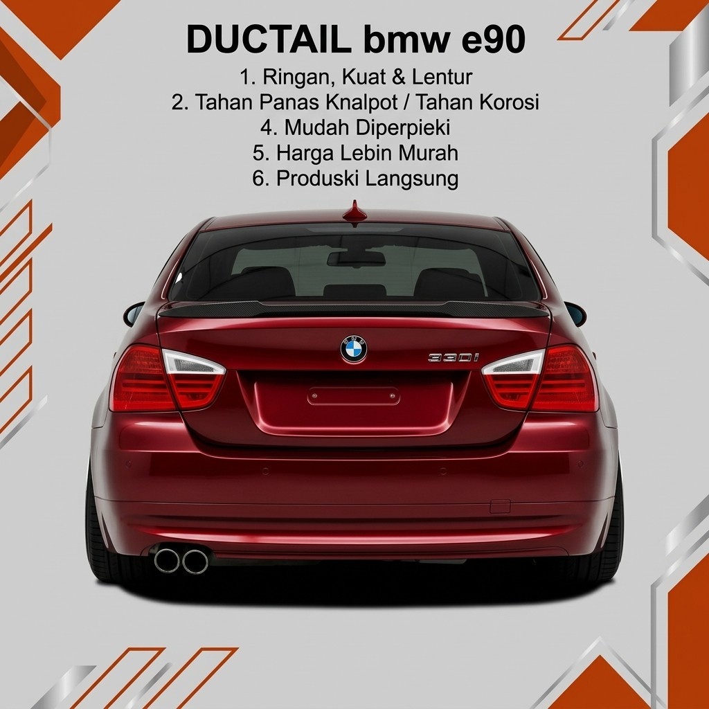 BUMPER BEMPER DUCTAIL BMW E90 DUCTAEL SPOILER BMW 2005-2014