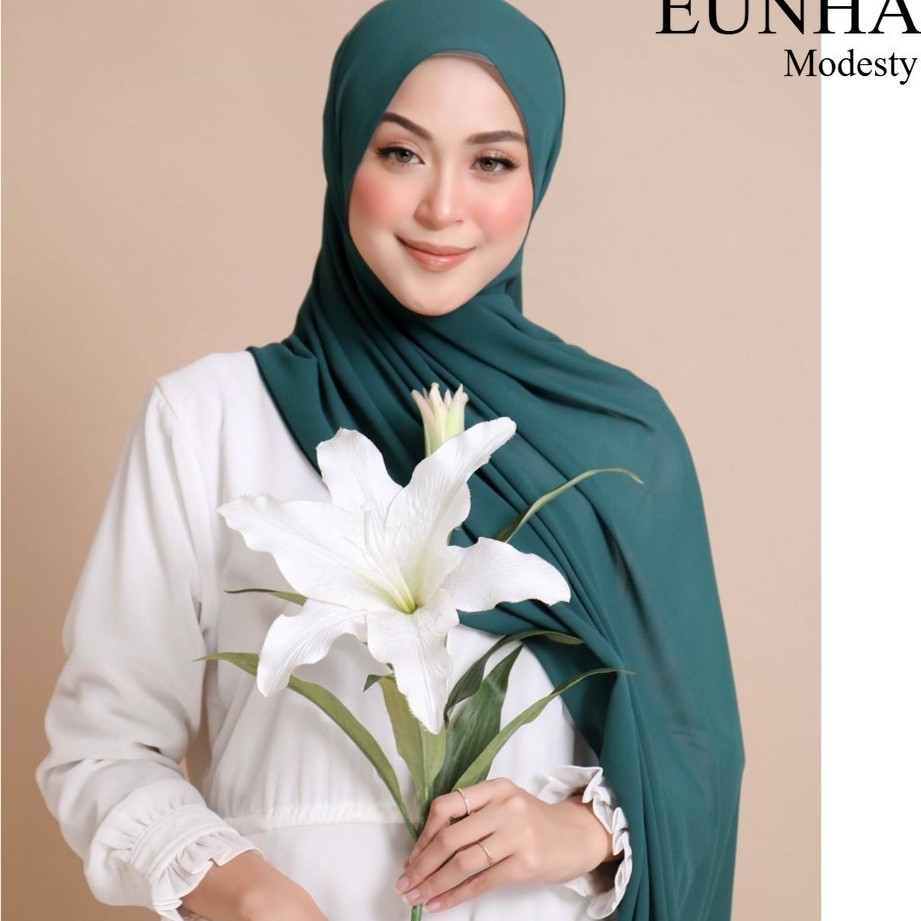 Hijab Pashmina Ceruty Baby Doll Premium Jatuh Anti Kusut / Pasmina Polos Kekinian Ceruty Bebydoll Sh