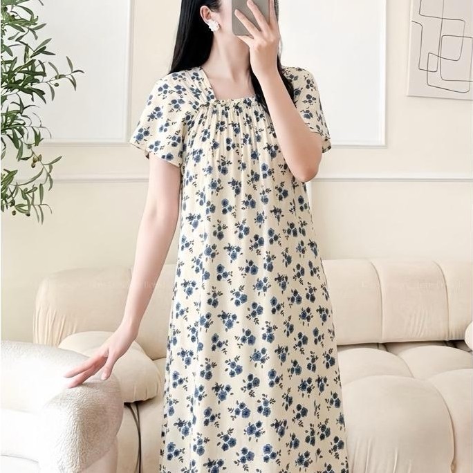 wajib punya pretty - daster fuji daster rayon adem kerut dada ld 115cm || daster rayon premium || da