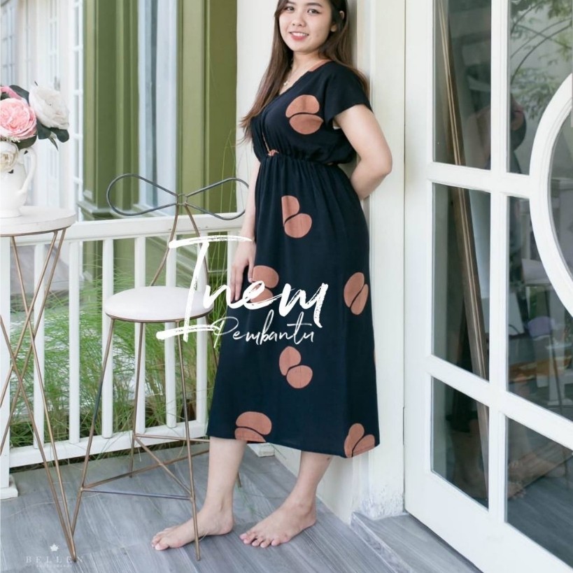 PROMO MURAH Daster Manohara Bali Selutut Lengan Pendek Kekinian Bahan Rayon Tebal Anti Luntur