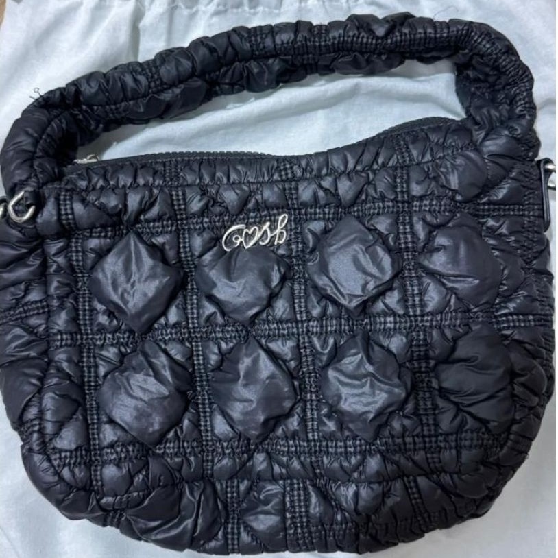 CRS Puffy Quilted Shoulder Bag Black-preloved