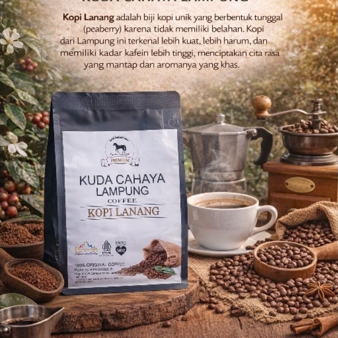 Kopi Robusta Lanang Lampung| Double kafein| Kopi Bubuk Asli Lampung| Premium Quality| 100% Kopi Asli