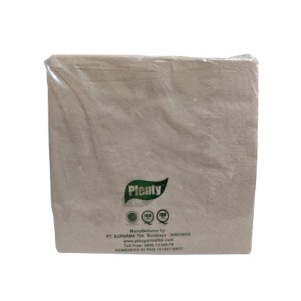 Tisu Plenty Dinner Napkin Brown Tissue 50 Sheet 2 Ply/Tissue Plenty Napkin