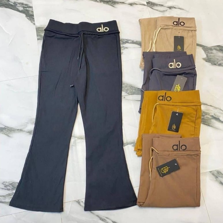 Celana Cutbray bordir soft jeans stretch bengalin tebal
