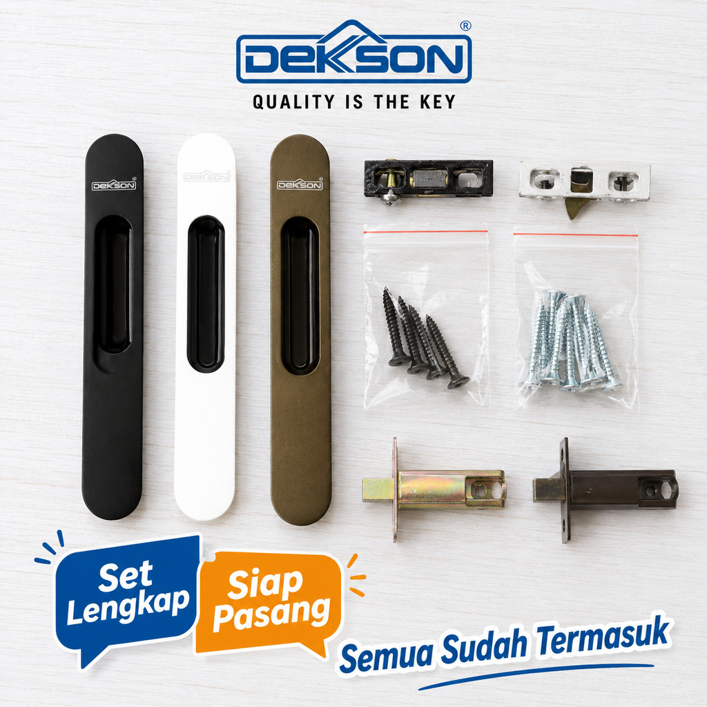 Handle Tanam Dekson Flush Pull Tarikan Pintu Geser Sliding Door Aluminium Kayu UPVC Kaca Lemari Kabi