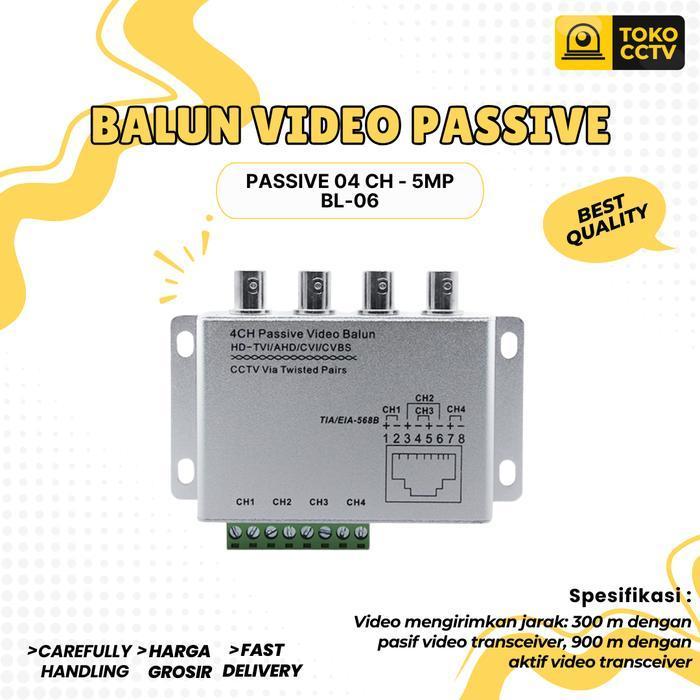 Video balun 4CH, Balun CCTV ahd, analog, hdtvi