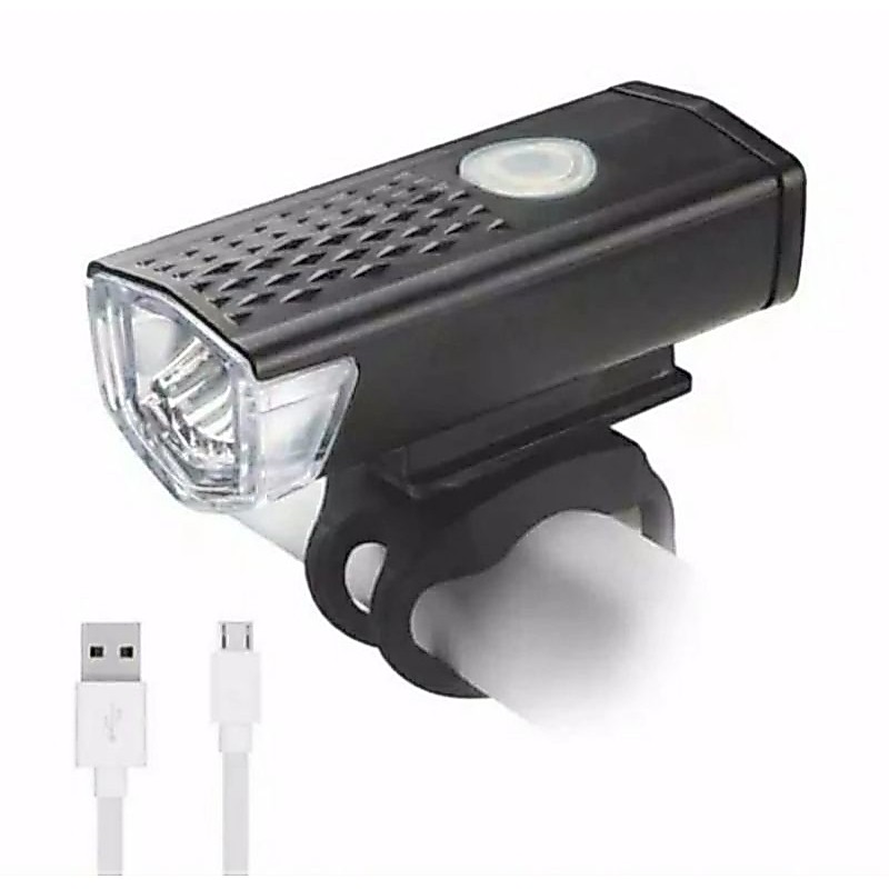 NEW lampu sepeda senter DEPAN led usb recharge rechargeable bisa cas ulang model kotak