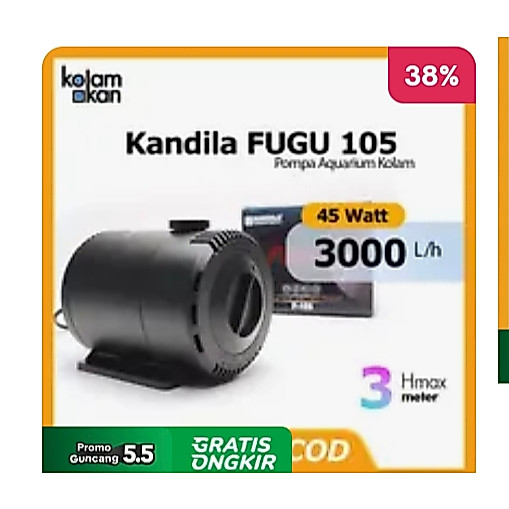 KANDILA FUGU 105 Pompa Aquairum Kolam Koi 3000 LPH
