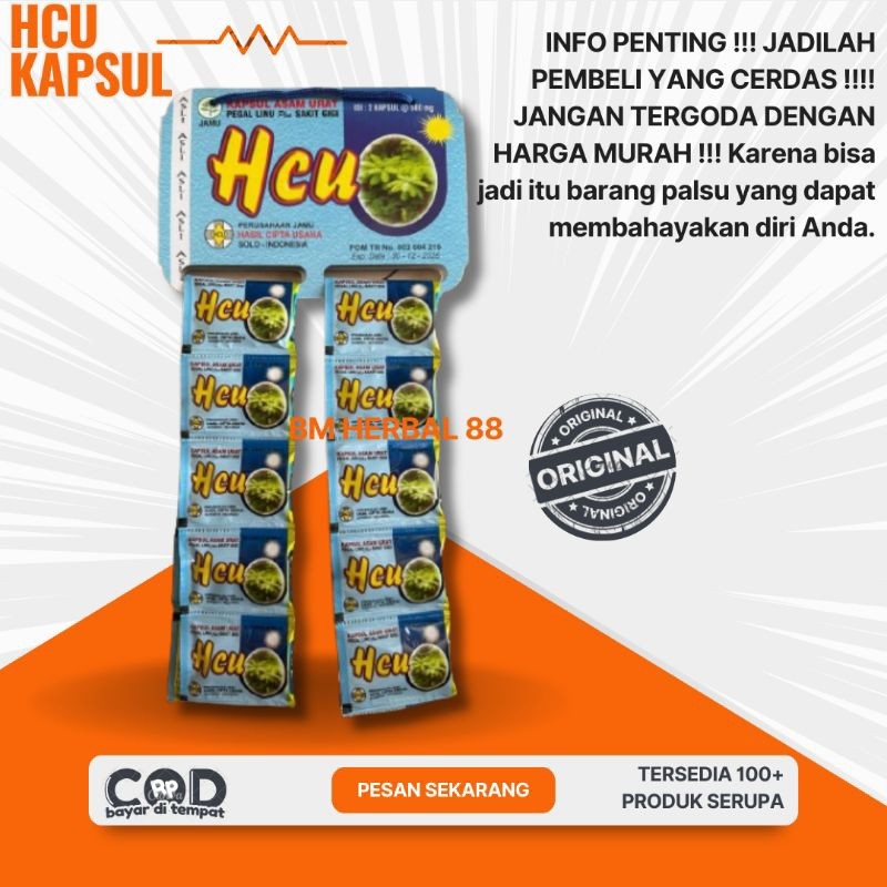 (APOTEK SARASA) Hcu Kapsul Original | Hcu Kapsul Asam Urat