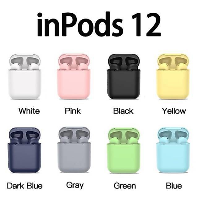 ❤Grosir❤ headset bluetooth inpods i12 Macaron 12S TWS earphone Bluetooth Wireless android