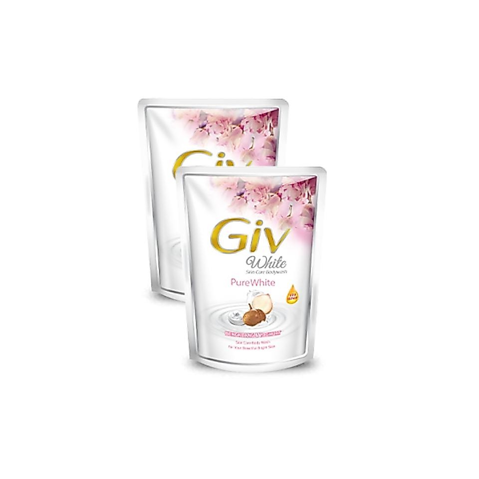 Giv White Sabun Mandi Cair Bengkoang Pouch 400 ml x2 - Gambar 3