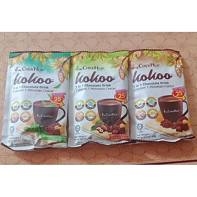 ChekHup Kokoo Coklat/Hazelnut/Peppermint ECERAN