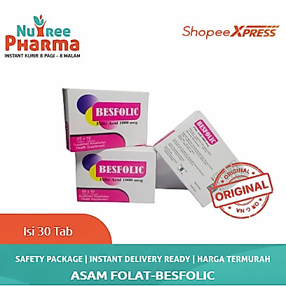 Besfolic Folic Acid 1000 mcg | Suplemen Asam Folat / Folic Acid Untuk Ibu Hamil | Program Hamil