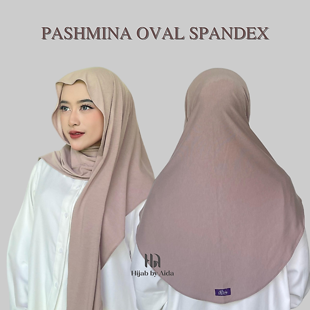 AIDA - Pashmina Kaos Oval Rayon Spandex Super Flowly