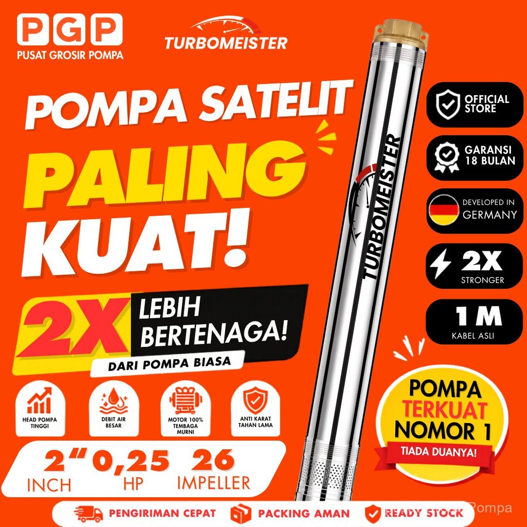 Pompa Satelit Turbomeister 2 Inch 0.25 HP - Pompa Submersible / Sibel