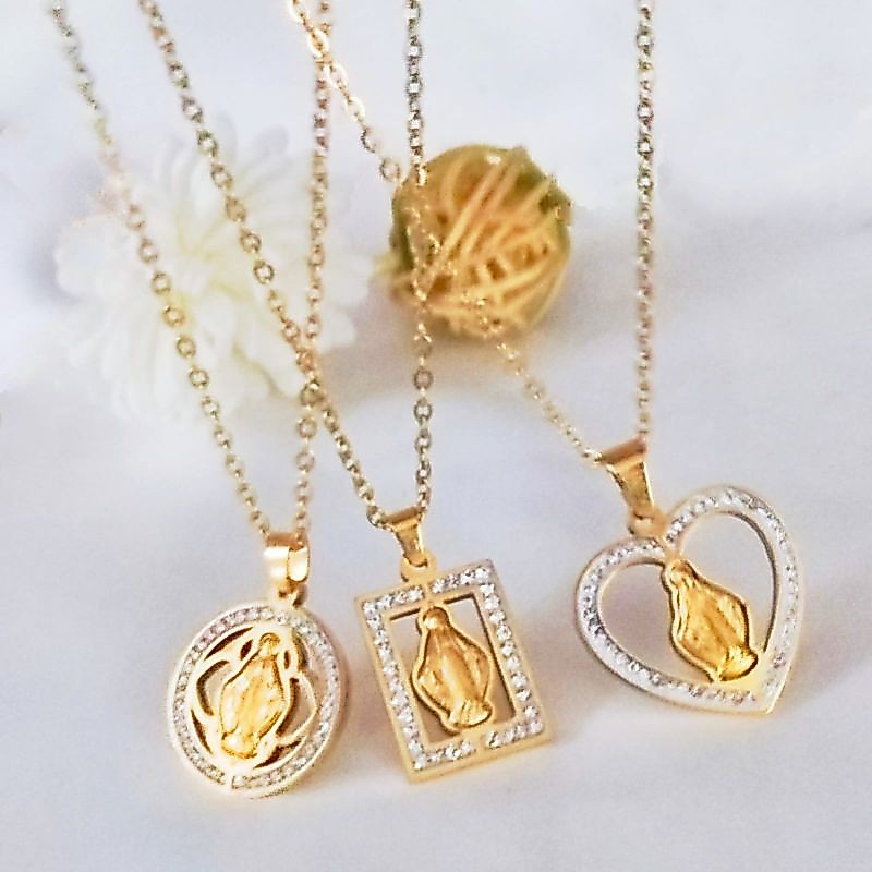 Kalung Bunda Maria Emas Dan Silver