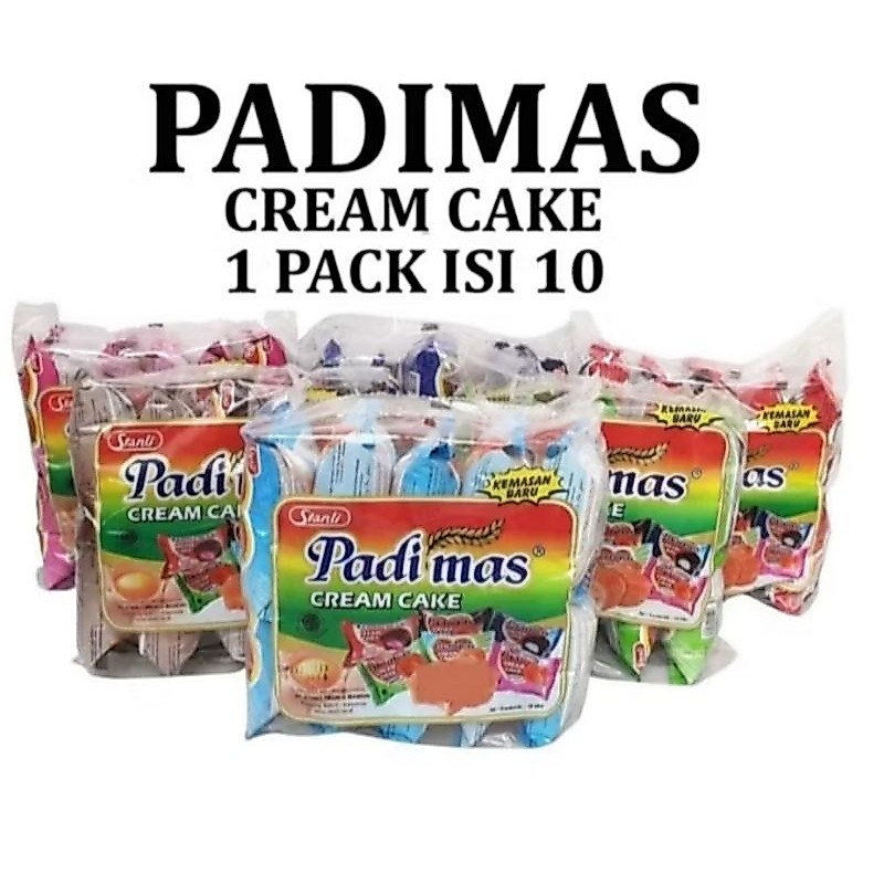 padi mas roti pie cream cake isi 10pcs