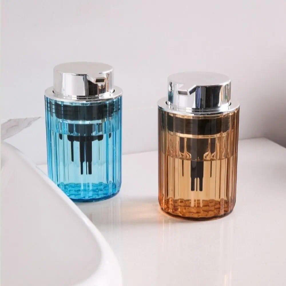 Portable Press type Foaming Soap spenser Clear 350ml Mousse Bottle Refillable Liquid Plastic Foaming