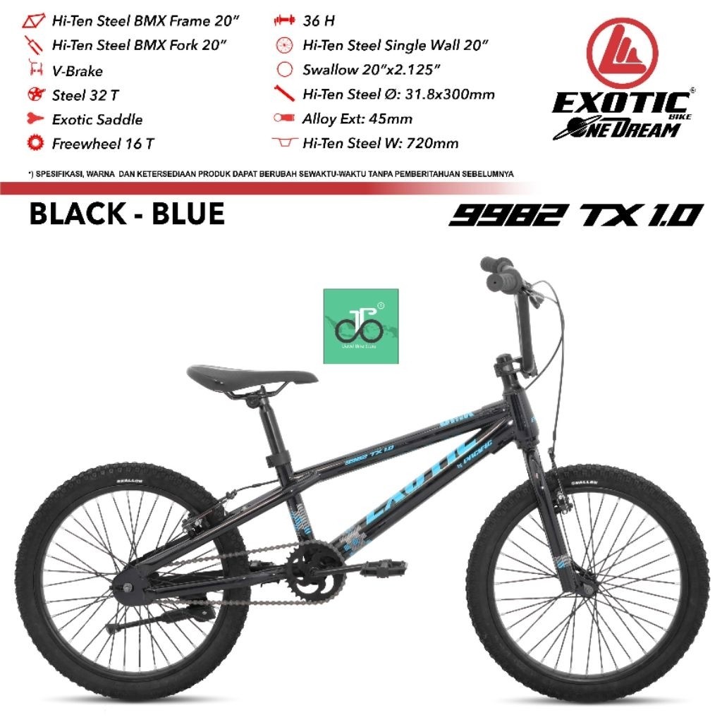 Sepeda BMX 20" Exotic 9982 TX 1.0 NEW (ET 9982 TX 1)