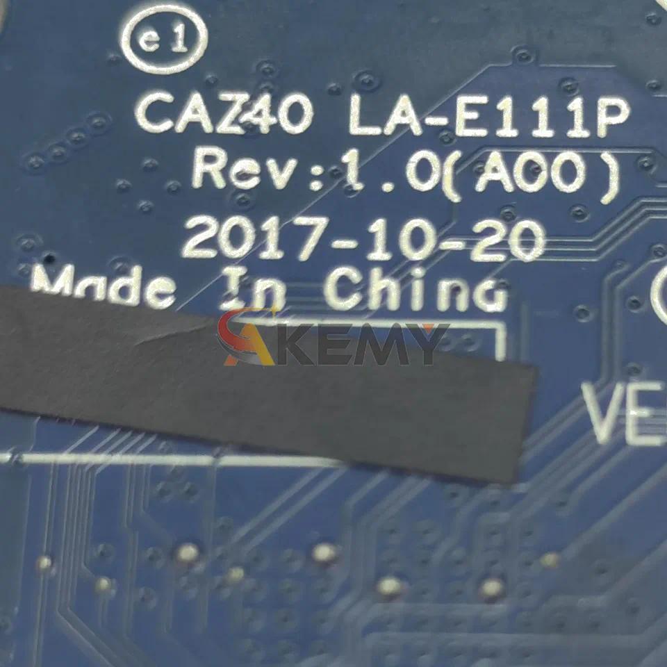 LA-E111P i3/i5/i7-7th Gen CPU 4GB/8GB/16GB RAM Notebook Mainboard For Dell Latitude 12 5289 13 7389 