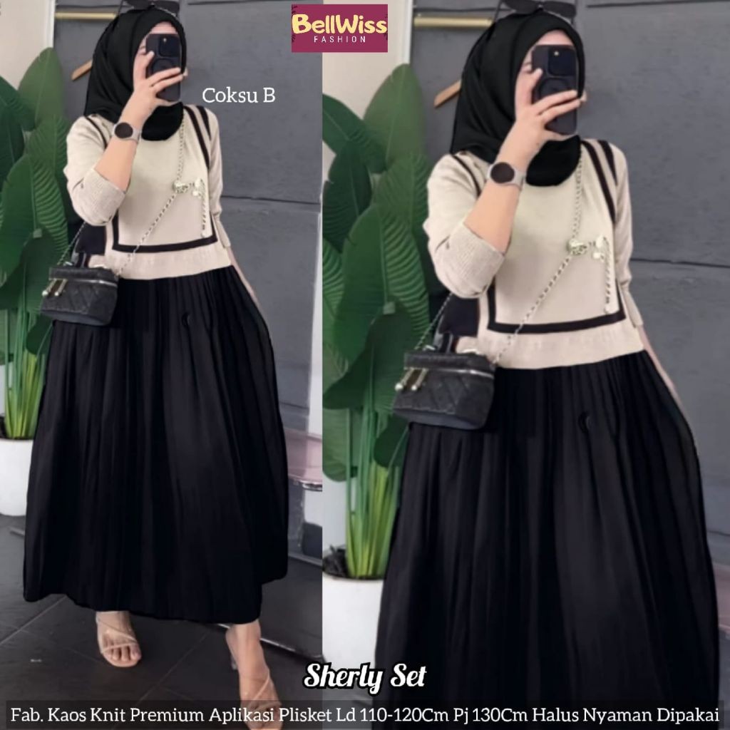 ada grup reseller tanyakan ke admin er elrumi store Terbaru Sherly  Bellwiss kaos knit premium Ld110