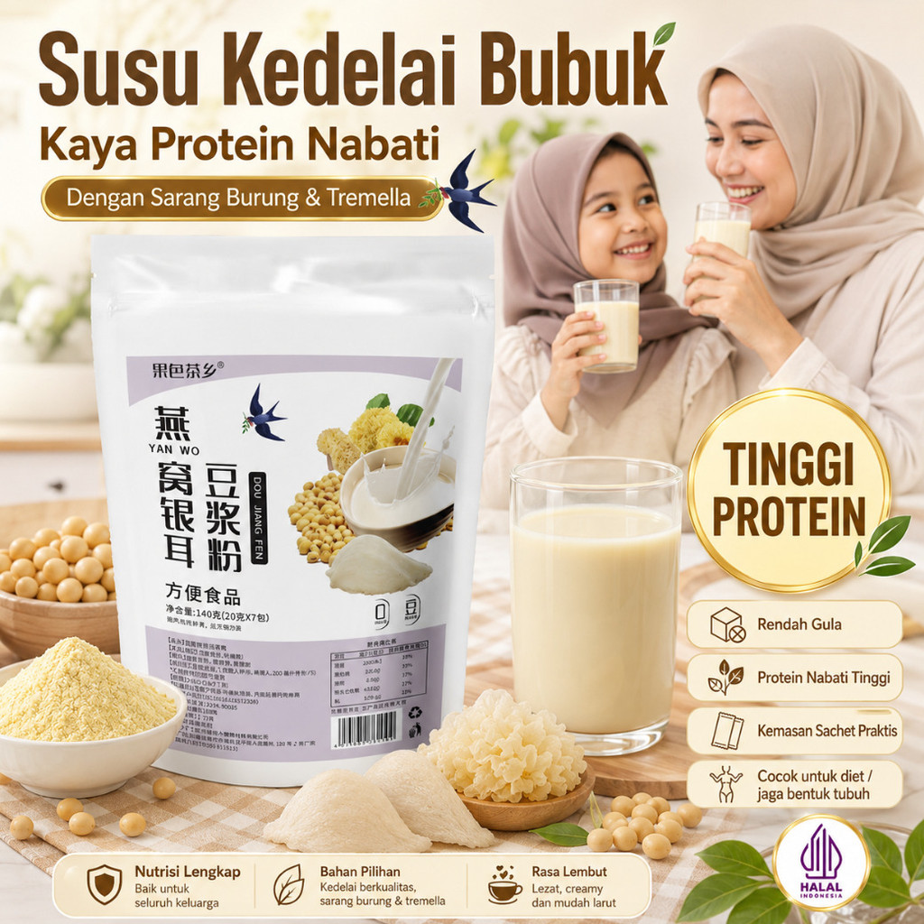 [Promo Diskon] Susu Kedelai Bubuk Premium/ Susu Protein Tinggi Susu Fitnes Cutting Dan Bulking/ Susu