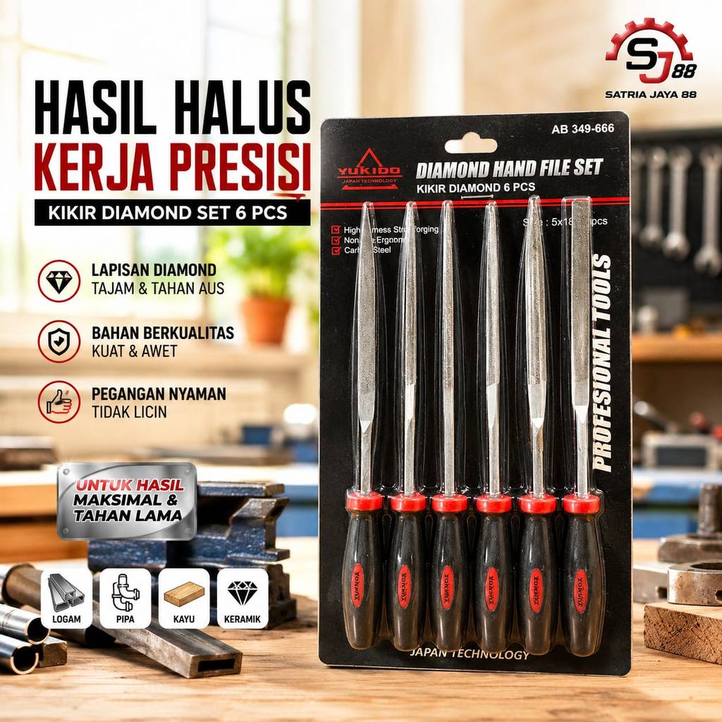 TERMURAH Freed Alat Kikir Emas Besi 1 Set 6 Pcs Diamond Intan / Set Alat Kikir mini