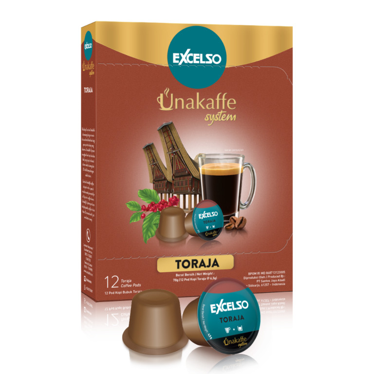 Excelso Unakaffe Coffee Capsule Toraja Kopi Kapsul Isi 12