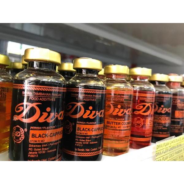 Mhola Mhol  -  DIVA ESSENCE / Esen / Perisa Makanan / minuman - Black-Cappucino  Terlaris Tbk