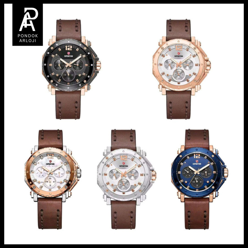 PROMO ORIGINAL Jam Tangan Wanita Expedition EXP 6402 E6402 6402 Leather Garansi Resmi 1 Tahun