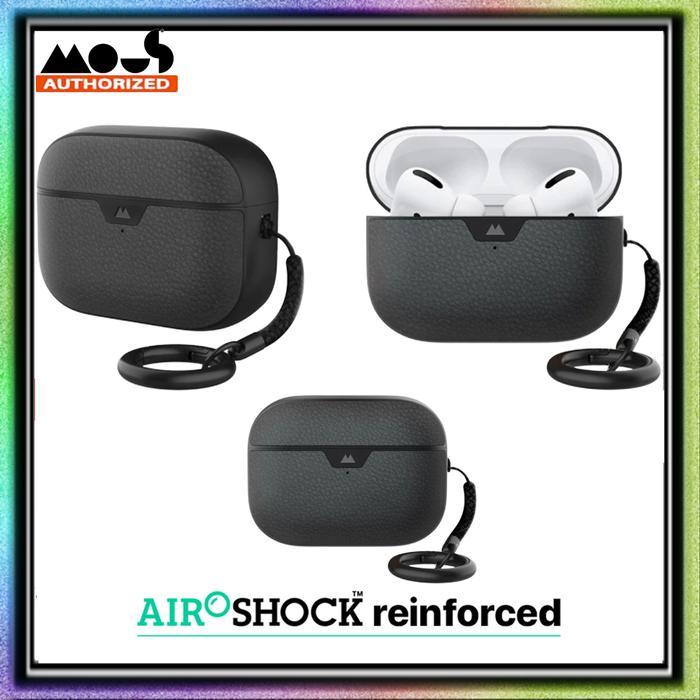 Case for Apple Airpods Pro Mous Limitles Genuine Leather - Black Leather
