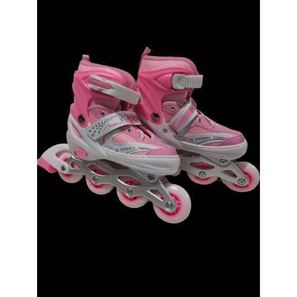 Sepatu roda anak anal warna pink sepatu roda perempuan - Merah, S