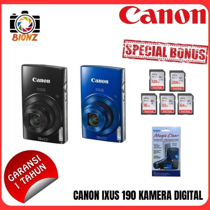 kamera canon ixus 190 original - WHITE BOX, KAMERA ONLY
