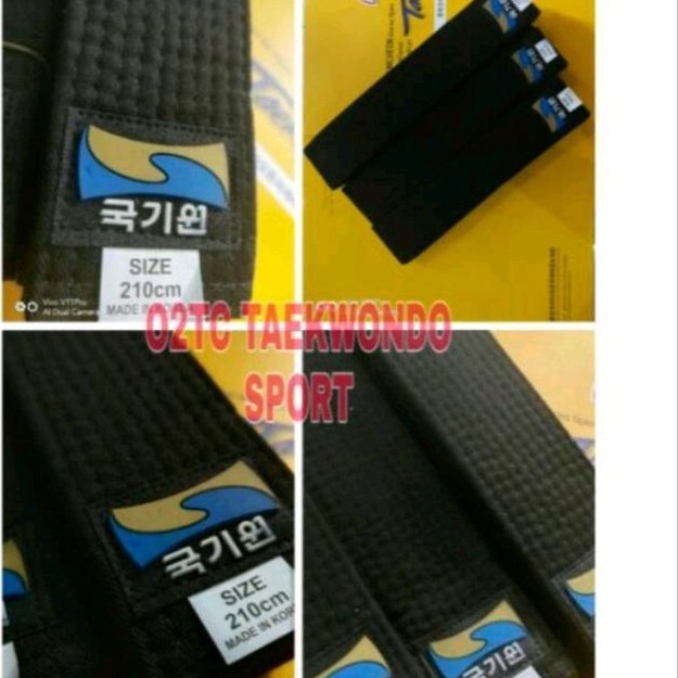SABUK HITAM KUKKIWON TAEKWONDO ORIGINAL KOREA