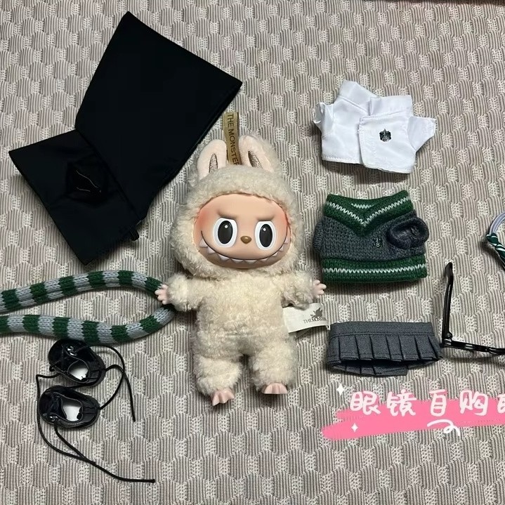 Labubu Doll Clothes Set Pendant Doll Clothes Decoration 15 17cm Size Doll Clothes School Uniform