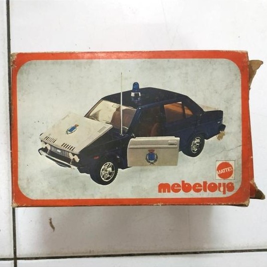 Vintage mattel mebetoys Tin toy police car