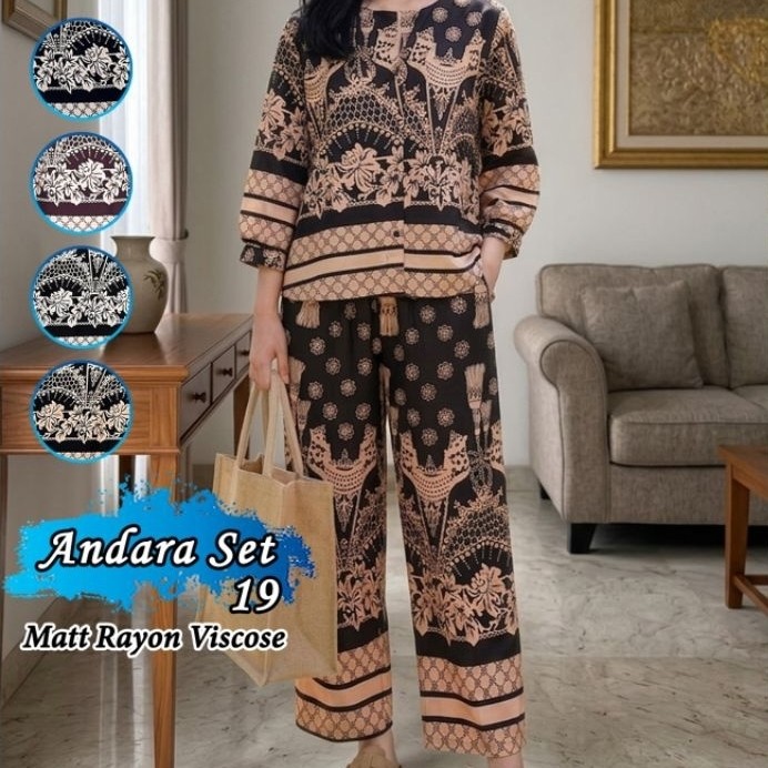 Setelan Rayon Premium Andara Set Poetri collection