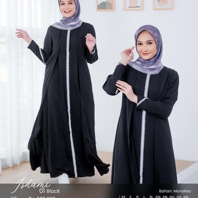 Ethica Ishami 01 White / Ishami 01 Black / Gamis Ekslusif