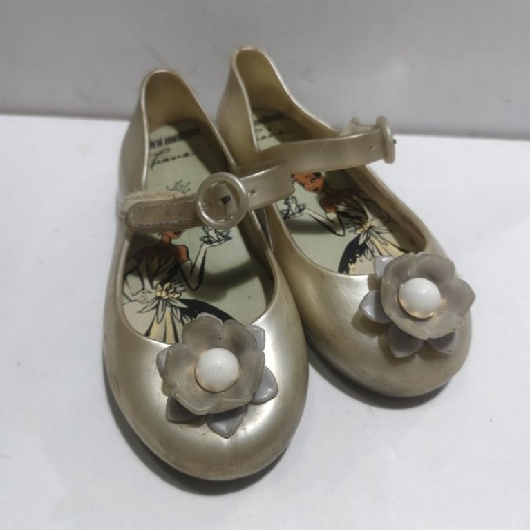 SEPATU SENDAL ANAK MINI MELISSA SERI PRINCESS TIANA ORIGINAL PRELOVED